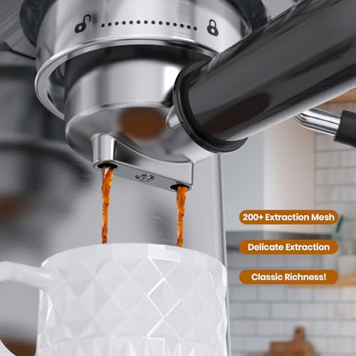 Espresso-Machine-20-Bar-Milk-Frother-Steam-Wand-60oz-18-Liters-Water-Tank-1350W-for-Home-Barista-Espresso-Latte-Macchiato-and-Cappuccino-Maker