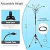 Misters for Outside Patio, Adjustable 4.1FT Standing Misting Cooling System with 26.2FT (8M) Water Supply Line, Outdoor Water Mist Hose for Cooling Backyard Garden Pool Tanning BBQ Kids Playing