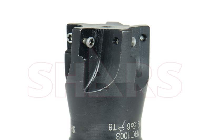 Image of Shars 1-1 /4x1x5 5 FL 90 Indexable End Mill with 5 PCS of APKT 1003 Insert 404-2863W+404-6960(5) P[