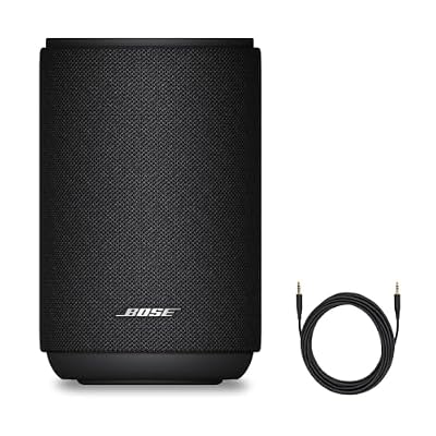 Bose Lifestyle Ultra Speaker Bundle with Aux Cable, Wireless Home Speaker, TrueSpatial Audio, CleanBass, AirPlay & Google Cast, (Black)