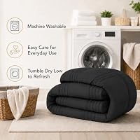 Velorose Queen Comforter Set with Sheets, 7-Piece Bed in a Bag Queen Black — image 7