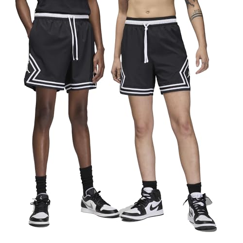 Jordan Sport Men's Dri-FIT Woven Diamond Shorts (Black/White/White, FQ2989-010) Size
