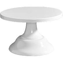 Qcwwy Cake Stand, Round Cake Stand for Weddings Parties Anniversaries Metal European Anti Slip Small White