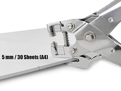 DEVILMAYCARE Metal Eyelet Setter Hole Puncher for Paper, Hard Card, Heavy Duty Single Hole Punch Capacity 1/5 inch Hole for Office, Home & School Use