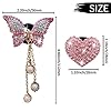 Pink Heart & Butterfly Pandent Air Vent Clips, 4 Pcs Bling Heart Car Air Fresheners Vents Clips Diamond Car Interior Decor Bling Cute Car Accessories Car Decoration for Women +Sunflower Mask Hook #5