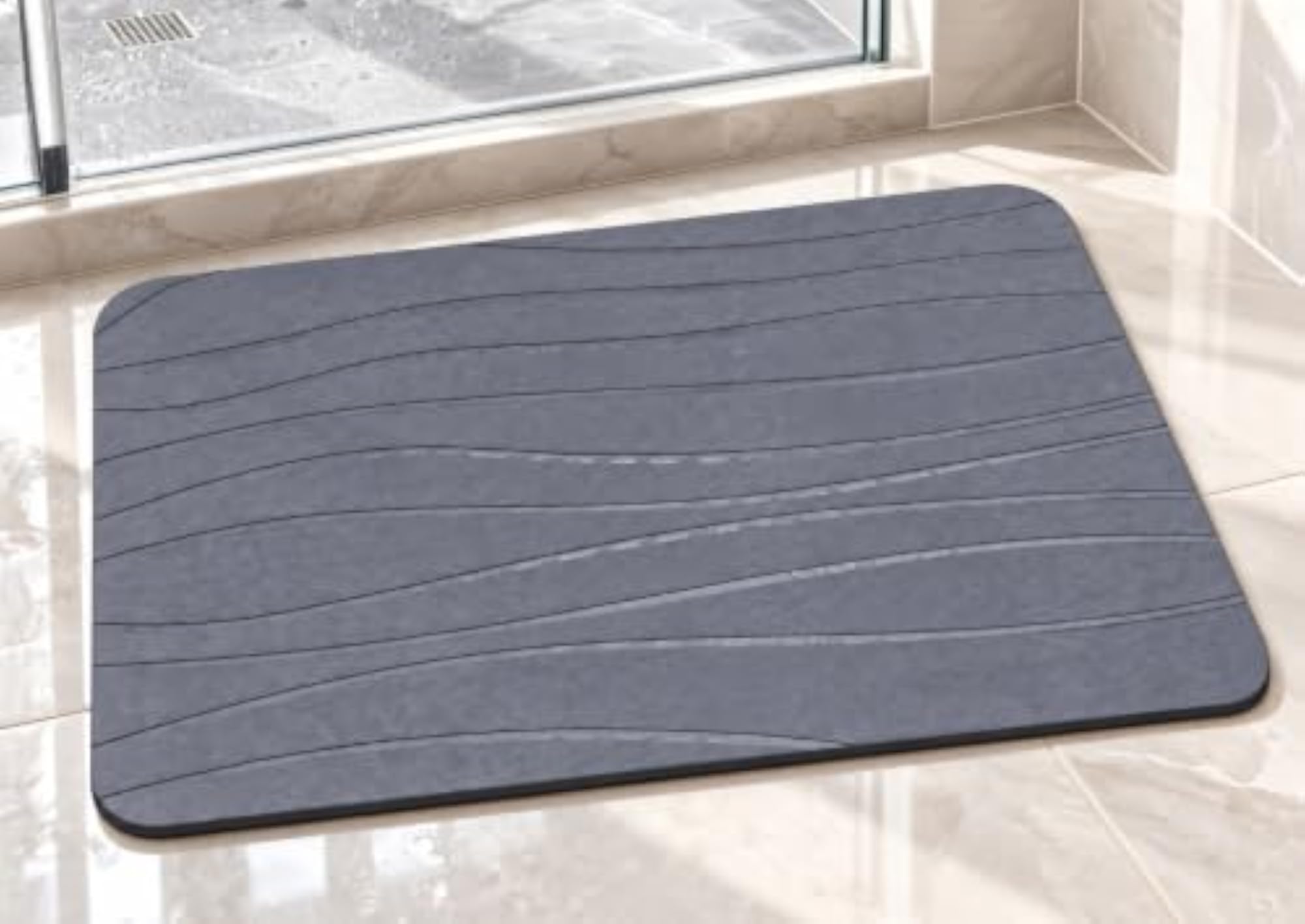 Diatomaceous Earth Stone Bath Mat, Fast Drying