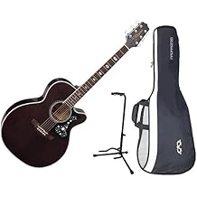 Takamine GN75CE TBK NEX Trans Black Acoustic Electric Guitar with Gig Bag and Stand