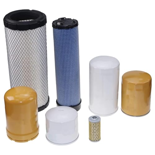 Filter Kit  1G311-43380 1J800-43170 HHTA0-59900 HHTA0-37710 Compatible for Kubota Tractor L4701 Replacement - FridayParts TC630-93230 TC630-93220 HH164-32430