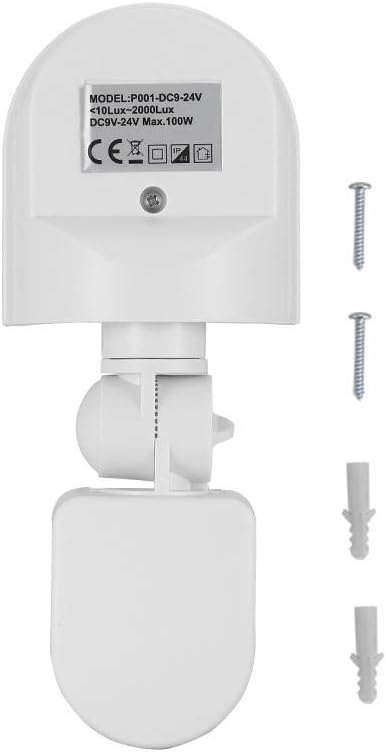 Haofy DC9-24V Motion Sensor Switch, Automatic Dusk to Dawn Infrared Body Motion PIR Sensor, 160 Degree Adjustable Infrared Sensor Switch Waterproof