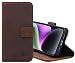 Produktbild Burkley Book Case Handyhülle für iPhone 12/12 Pro Leder Handytasche mit Kick-Stand, Kartenfächer, 360° Schutz (Coffee)