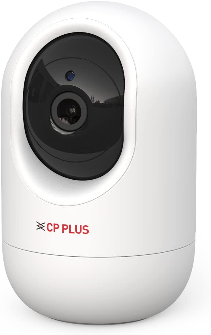 CP PLUS 4MP Quad HD 2K Smart Wi-Fi CCTV Indoor Home Security Camera | 1440P Wireless 360° Camera | Night Vision | Two Way Talk | Alexa & OK Google | 15 Mtr, White - CP-E44A