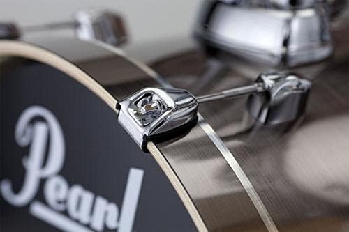 Close-up of a drum lug and tension rod