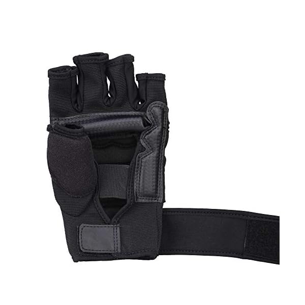 GINGPAI-Half-Mitts-UFC-MMA-Training-Boxing-Punch-Bag-Kickboxing-Sparring-Grappling-Martial-Arts-Muay-Thai-Taekwondo-Wrist-Wraps-Support-Black-Gloves-for-Women-Men-Kids GINGPAI Half Mitts UFC MMA Training Boxing Punch Bag Kickboxing Sparring Grappling Martial Arts Muay Thai Taekwondo Wrist Wraps Support Black Gloves for Women Men Kids