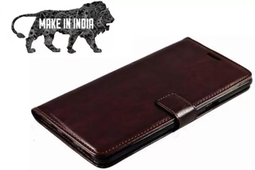 Image of amazon basics Realme 16 Pro Plus 5G Flip Cover | Card Pockets Wallet & Stand | Flip Cover for Realme 16 Pro Plus 5G (Coffee)