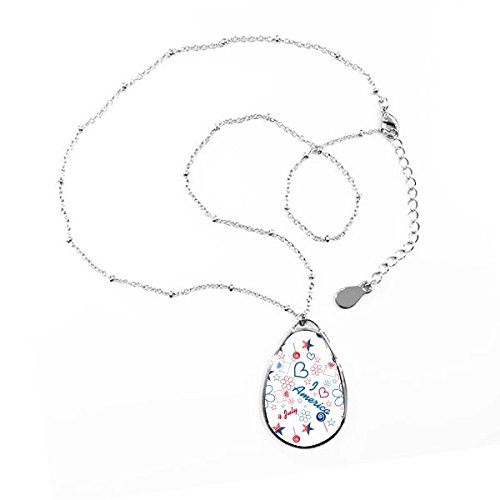 Pendentif en forme de collier Teardrop motif fleur étoile et bonbons