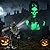 Halloween Projector Lights Outdoor Indoor - 3D Dynamic Green Skull Ghost Projector Decorations Lights, Waterproof Halloween Light for Window, Ground, Roof, Wall,Cemetery, Halloween Decor