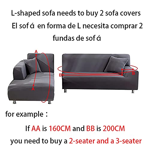 Housse de canapé élastique extensible salon moderne angle tout compris - 5