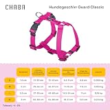 Chaba Guard Hundegeschirr für mittelgroße Hunde mit Kontrolle, Anti-Zug & Würgen, Verstellbar, Komfortabel und Leicht, Classic Step-in Brustgeschirr, Laufgeschirr, Dog Harness, Größe L, Fuschia