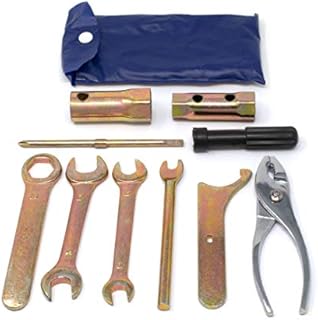 RIFTWILD RW 0059-010 Metric Motorcycle ATV UTV Tool Kit + Storage Bag (9) Piece Set Compatible with Honda Yamaha Kawasaki Suzuki KTM Ducati