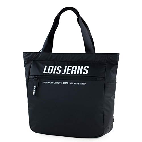 Lois - Bolso Unisex de Mano/Hombro. con Bolsillo Frontal con Cierre Cremallera Invisible, Dos Compartimentos Laterales auxiliares 307081, Color Negro