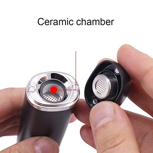 Vaporizer-Tragbarer Verdampfer Kräuter mit Ceramic Chamber and OLED Display, No Nicotine No liquid (Schwarz) – Bild 4