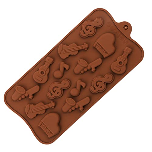 Moule à Fondant Notes De Musique Silicone En Forme De Guitare Au Chocolat DéCoration De GâTeaux En Forme De Notes De Musique Moule Notes Silicone Musique Convient Pour Faire Des Biscuits, Du Chocolat Cover