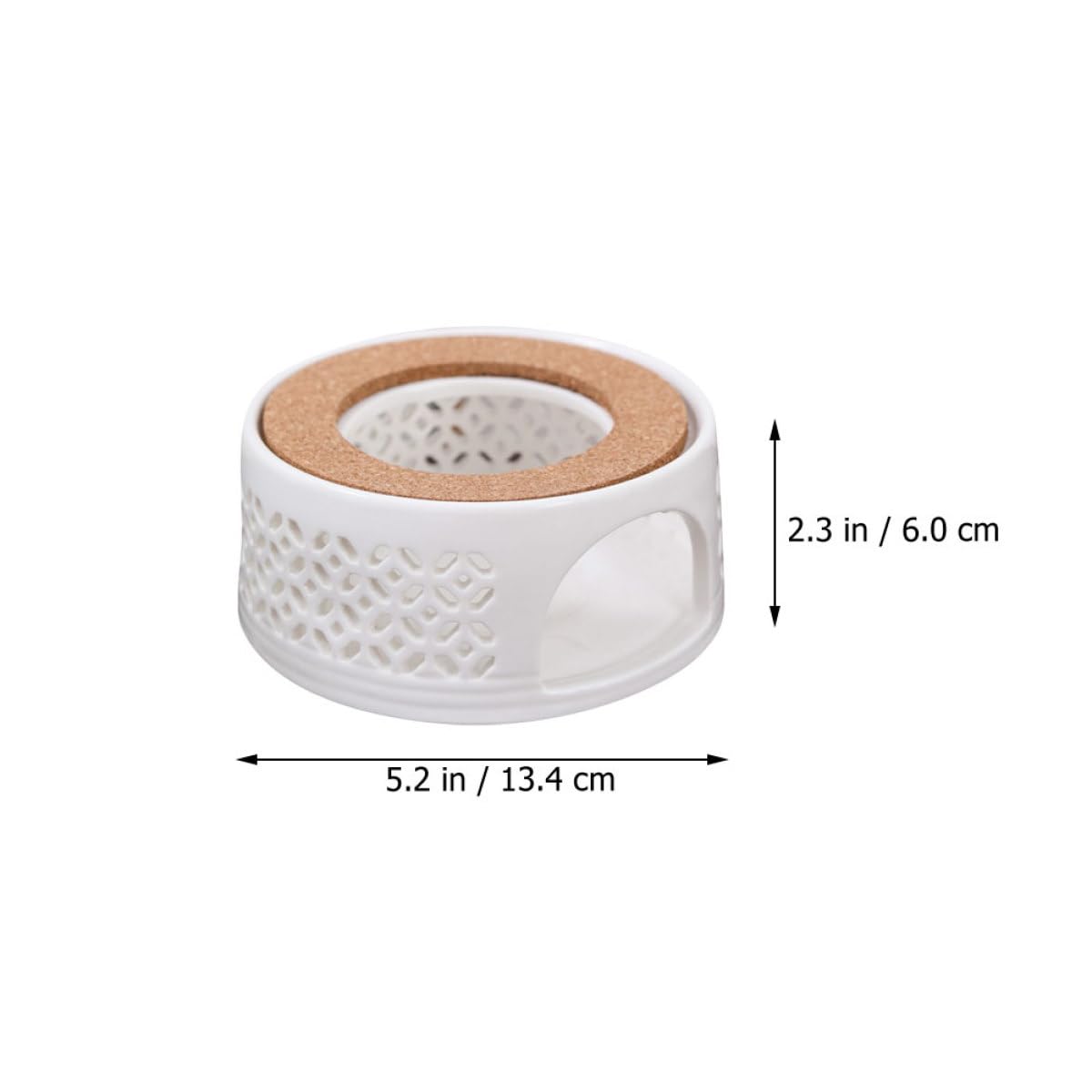 Base Chauffante pour Théière en Céramique Blanche Élégante Chauffe-Thé Japonais à Bougie Léger et Portable pour Maison et Bureau Outil Créatif pour Chauffer Le Thé Boissons