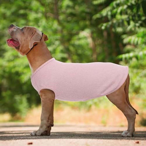 Hundeshirt für Kleine Hunde | Sommer Hund T-Shirt Atmungsaktiv & Leicht | Weich & Bequem, Rundhals Design | Hunde Bekleidung | Chihuahua (Rosa XXS)