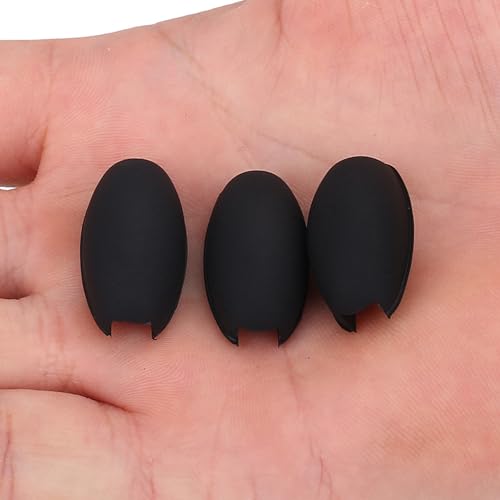 KooingTech 3PCS Saxophone Rubber Thumb Rest, Silicone Thumb Rest Palm Key, Black Saxophone Key Pad, Finger Protector Saxophone Palm Key risers for Alto Tenor Soprano Sax Key Pad Accessories - Thumbnail 3