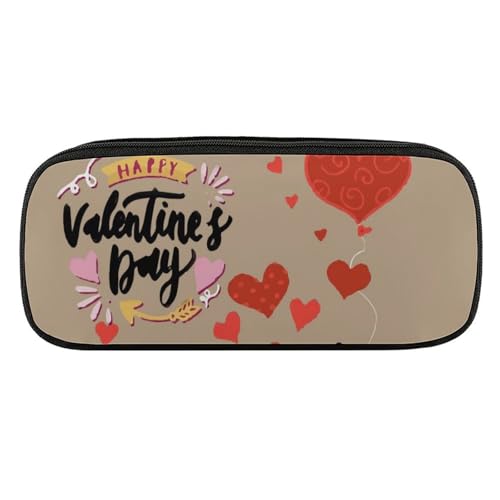 ペンケース 筆箱 大容量 軽量 バレンタインデー 自転車 赤いハート 筆入れ ふでばこ ペンポーチ 多機能 コンパクト シンプル おしゃれ 中小学生 高校生 女の子 男の子