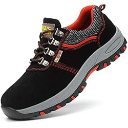 Botas Para Industria Ansel-UK Hombre Zapatillas de Seguridad con Punta de Acero Antideslizante TranspirableS3 Zapatos de Trabajo Comodas Calzado de Trabajo Deportivos Botas de Protección Industria Construcción