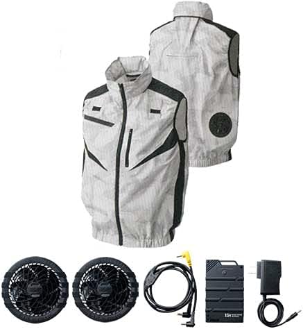 Amazon Co Jp シンメン 空調服 デザインフルハーネスベストとファンバッテリーのセット シンメン S Air Sa 1 S 3l 服 ファッション小物