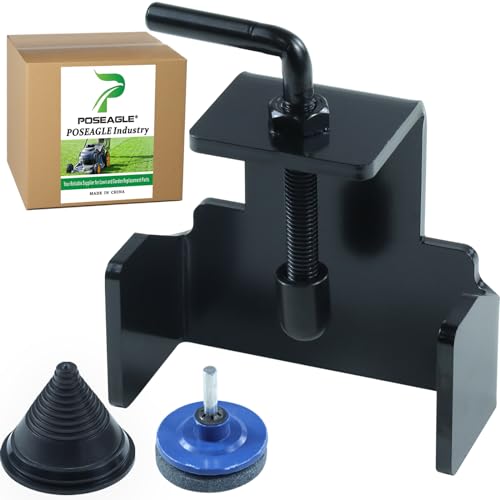 POSEAGLE Riding Lawn Mower Blade Removal Tool with Lawn Mower Blade Sharpener and Balancer Replaces MTD 490-850-0005 Blade Removal Tool Cub Cadet 490-850-0005 Lawn Mower Blade Holder Removal Tool