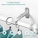 AMZSEVEN Adjustable Curtain Rod Brackets, Metal Window Drapery Rod Hanger Holders Hooks for 1 inch Rods (Satin Silver, Set of 3)