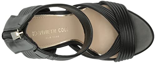 Kenneth Cole New York Women's Nadine Wedge Sandal, Black/Pink Satin, 5 #TOP4
