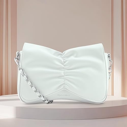 Image of Fastrack Bow-tiful Sling | Faux-Leather Women Handbags| Ladies Purse Handbag | Sling Bag for Casual Carry