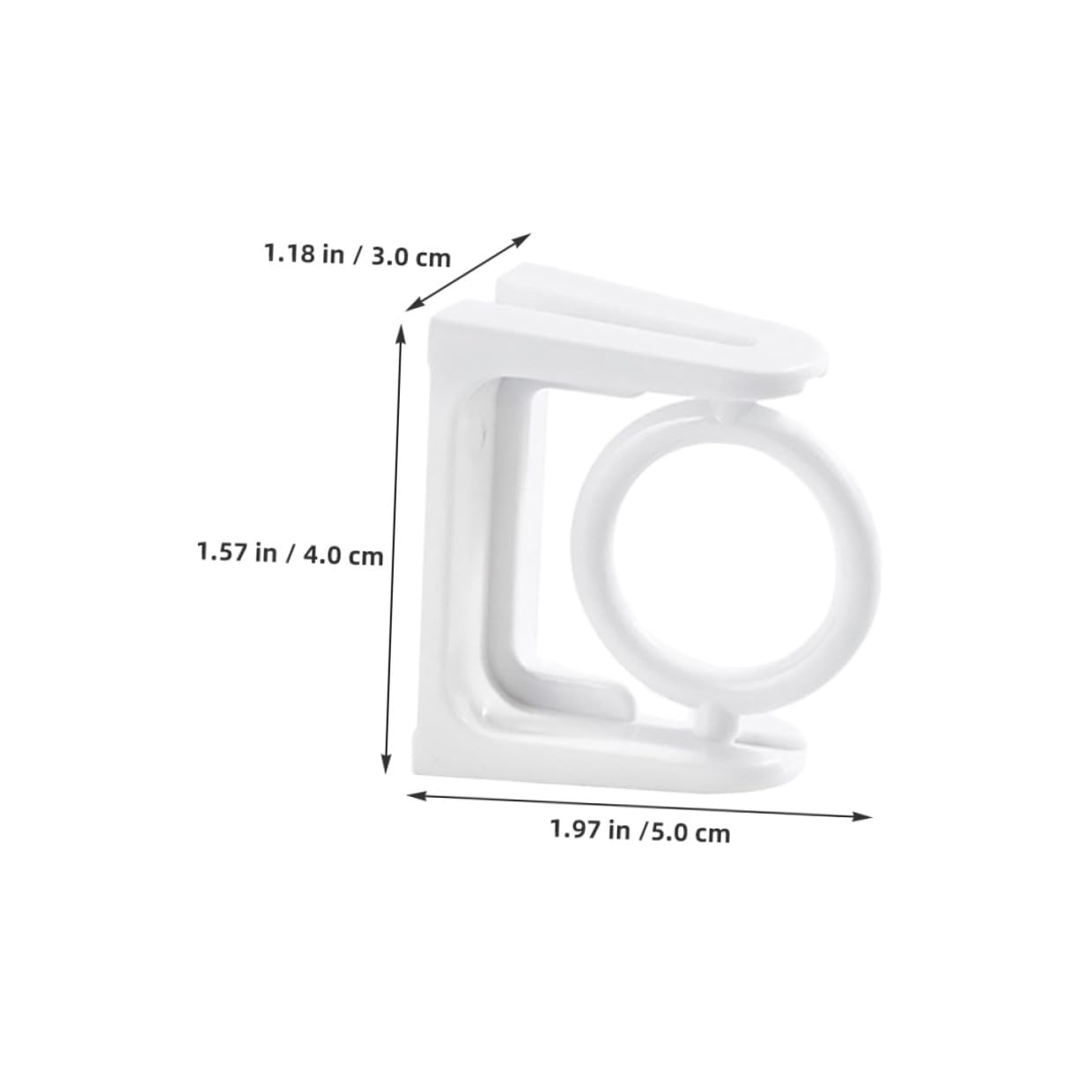 Alipis 30pezzi Ganci Adesivi per Aste per Tende in Plastica Staffe di Tensione Rotazione Gradi Supporto Adesivo per Aste per Tende Bianco Staffa da Parete Trapano per Bagno e Casa