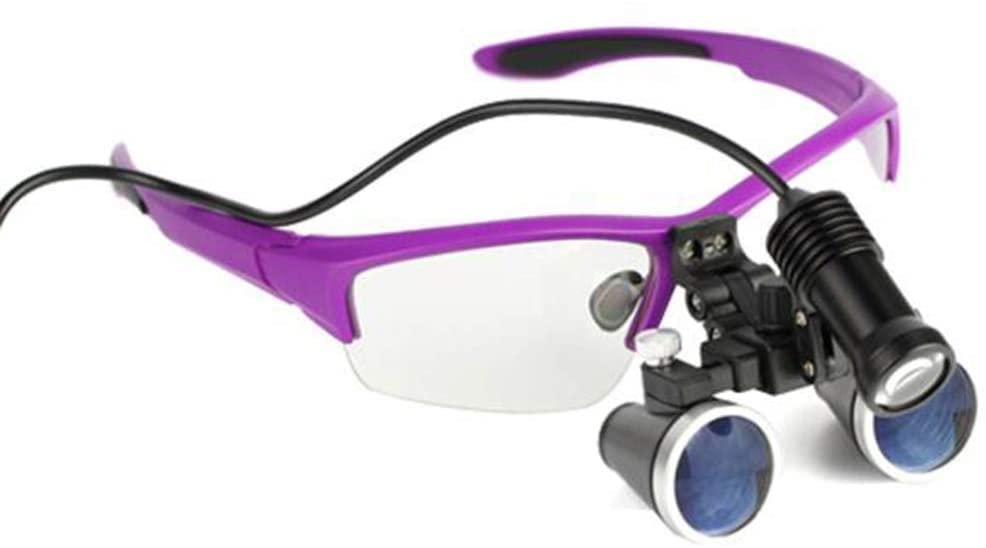 Loupe binoculaire 3.5x 420mm : lunettes bandeau LED pour électricien