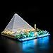 YEABRICKS LED Light Kit for Lego - Architecture Great Pyramid of Giza Building Blocks Model, LED Light Set Compatible with 21058(Lego Set NOT Included)