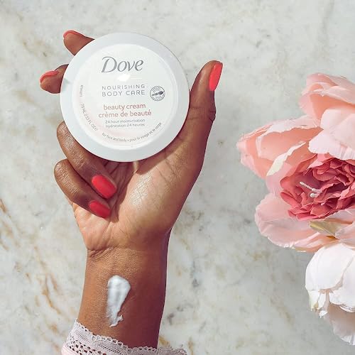 Dove Nourishing Body Care, Face, Hand, And Body Beauty Cream For Normal To Dry Skin Lotion For Women With 24-Hour Moisturization, 3 Pack, 5.07 Oz Each Jar #TOP5