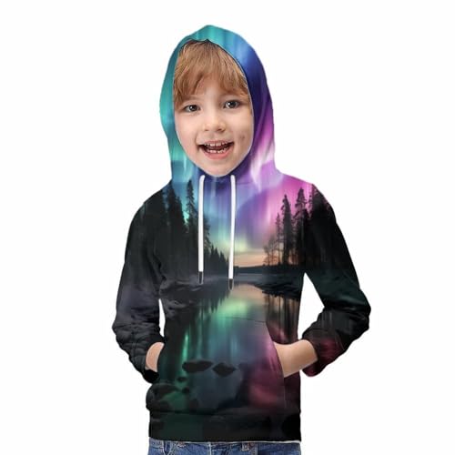 Sweat-shirt ado Aurora 3D finitions soignées pull hiver haute densité - 5