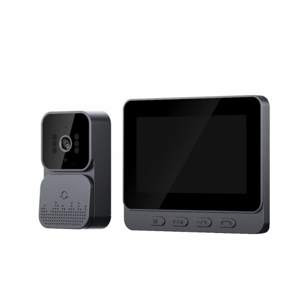 TKMARS Timbre Inalámbrico con Cámara, Visión Nocturna, Audio Bidireccional, Pantalla IPS de 4,3 Pulgadas de Video inalámbrico,en La Nube,Storage Alimentado por batería