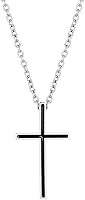 Vista 1 de Galis Cross Necklace For Men - Premium Stainless Steel Chains, Silver Plated Non Tarnish With Pendant, Chain Pendants, Stylish Fashion Accessories