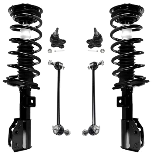 Image of Detroit Axle - Front 6pc Struts Kit for 10-17 Chevrolet Equinox, 2 Struts & Coil Spring 2 Sway Bar Links 2 Lower Ball Joints 2010 2011 2012 2013 2014 2015 2016 2017 Replacement Suspension