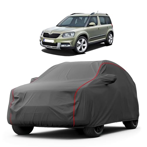 Image of Heavy-Duty Car Cover for Compatible with Skoda Yeti (2010 to 2025 All Models) Deluxe Car Protection Cover - Waterproof & UV-Resistant All-Season Exterior Protection