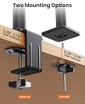 ErGear Dual Moniteur Vertical Stand pour les écrans 13-32′′, Mont de moniteur empilé de jeux, Jusqu'à 19.8 lbs par bras, stabilité améliorée avec pince C intégrée, gestion améliorée des câbles, VESA 75x75/100x100mm
