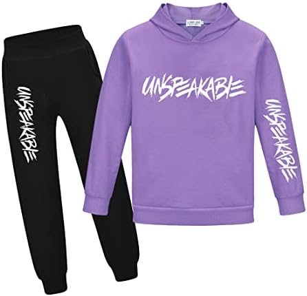 Kids Pullover Hoodie Jogging Pants Set for Boys and Girls Sport Tracksuit
