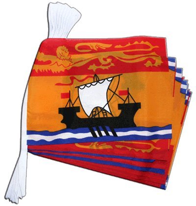 Guirlande drapeau Canada Nouveau-Brunswick decorative pour fete de quartier et jardin
