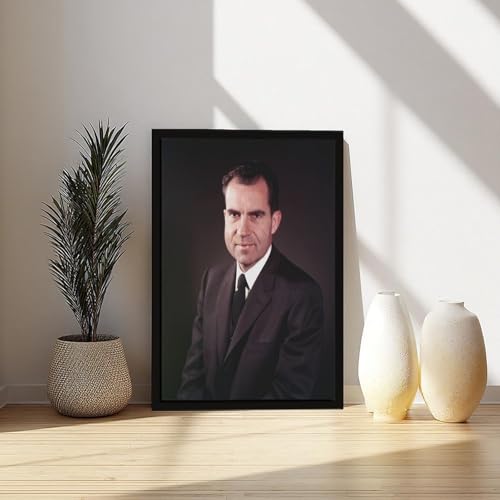 Impression sur toile Richard Nixon decoration de qualite avec cadre a suspendre - 6