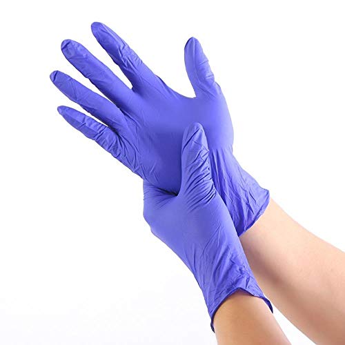 ACIL Disposable gloves latex rubber cleaning food gloves universal home garden cleaning gloves,Navy blue 50PCS,XL